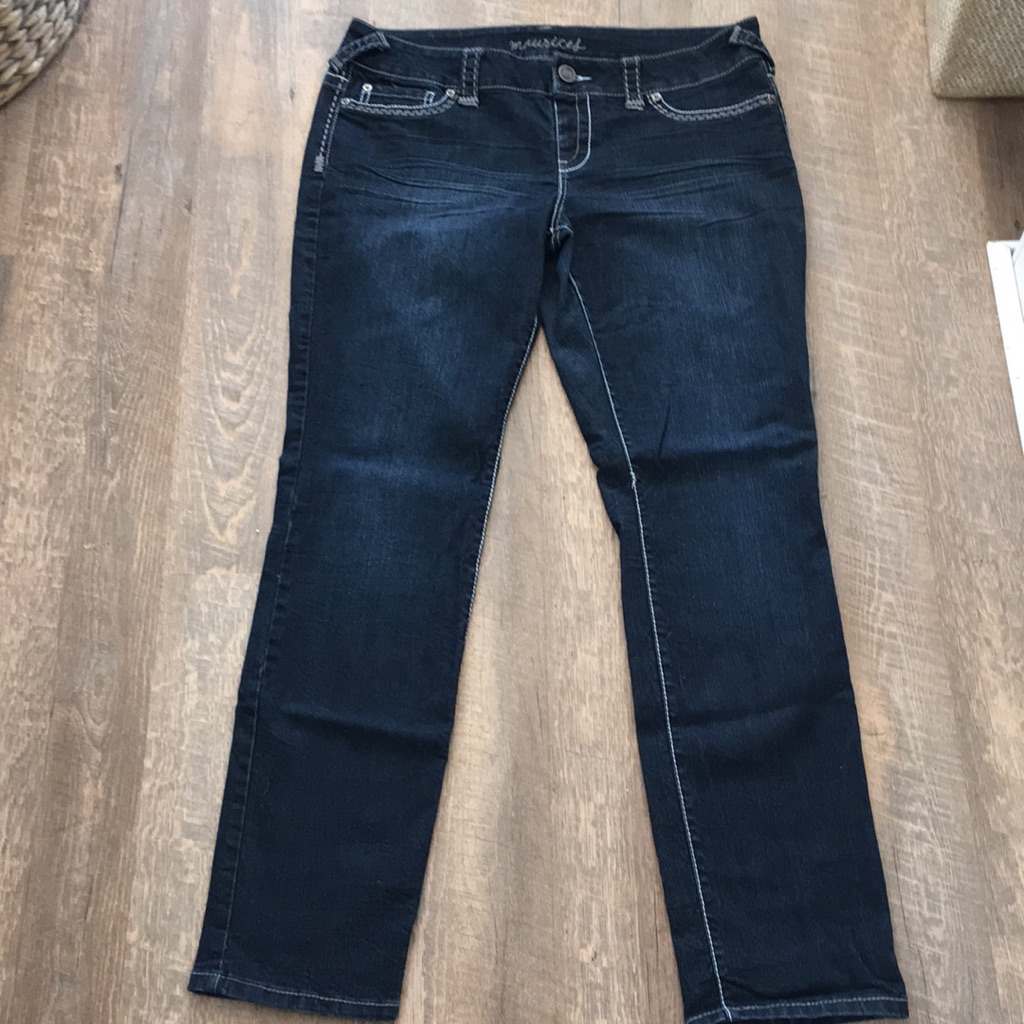 Maurice  Straight Leg Embroidered Straight Leg Jeans